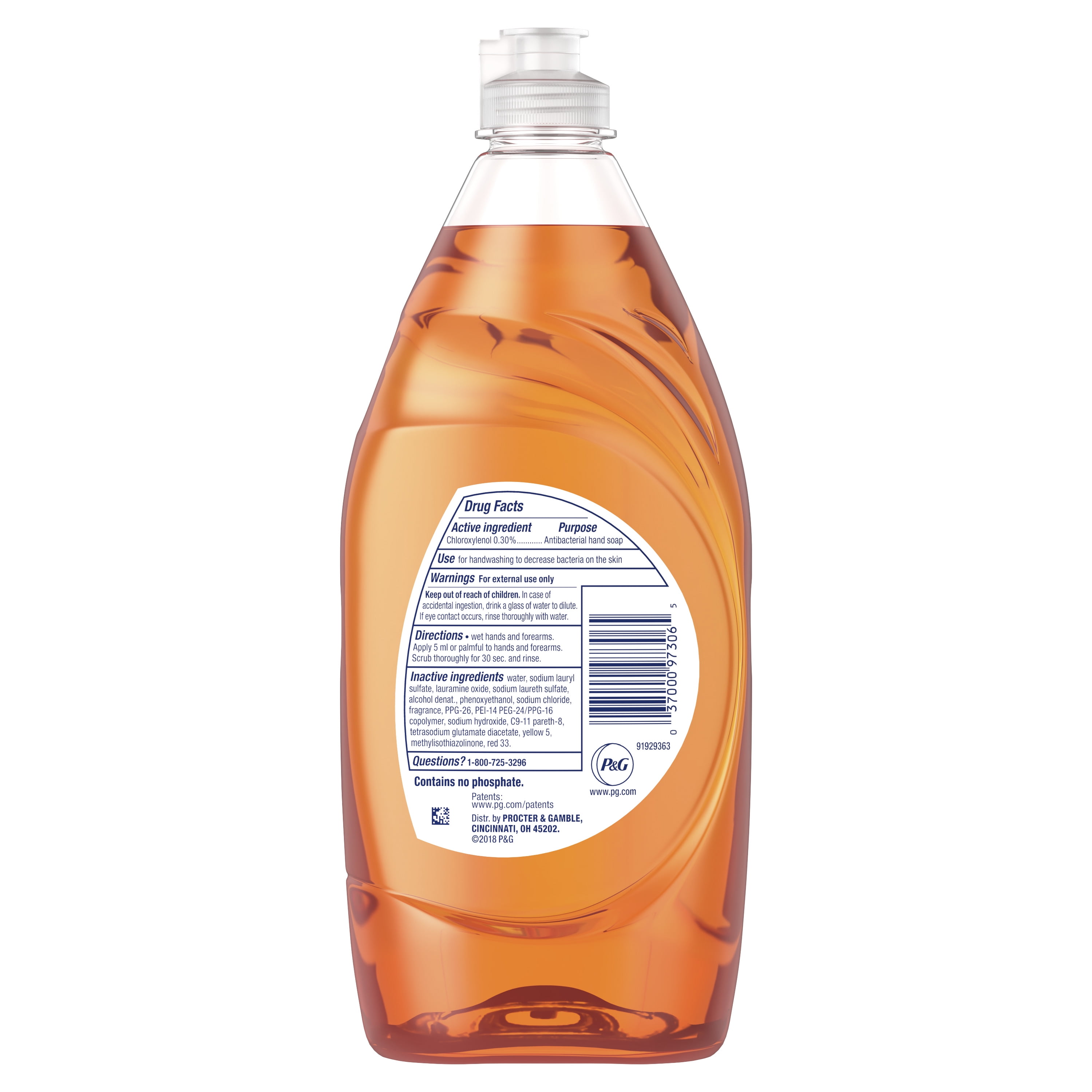 Dawn Ultra Antibacterial Orange Scent Liquid Hand & Dish Soap, 19.4 Fl. Oz.