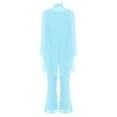 thumbnail image 4 of TiaoBug Women's Chiffon Pants Suits 3 Pieces Mother of The Bride Wedding Guest Party Formal Gown Sky Blue XL, 4 of 5