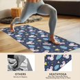 thumbnail image 4 of 70x26 Inch Yoga Towel, Sweat Absorbent Non-Slip Mat for Hot Yoga, Pilates & Fitness,Mouse Star Cloud Dark Blue Pattern, 4 of 5