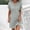 Gray, variant on Plus Size Dress Short Sleeve V Neck Date Night Dress 2026 Summer Solid Color Regular Fit Stretchy Holiday Party Dress for Work and Office Gray L