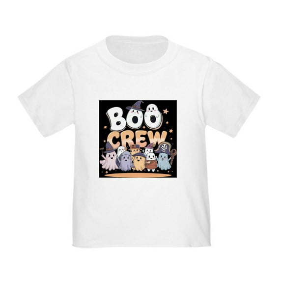 CafePress - Boo Crew Halloween T Shirt Toddler T Shirt - Cute Toddler T-Shirt, 100% Cotton