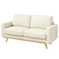 thumbnail image 3 of Neche 68" Corduroy Sofa for Living Room, 2 Seater Cream Couch for Small Space Office, Comfy Loveseat in a Box, Beige, 3 of 8