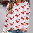 thumbnail image 2 of Sweatshirt For Women Valentines Shirts Love Heart Graphic Long Sleeve Funny Sweater Pullover Tops Festival Red Sweatshirt Hoodies For Women, 2 of 4