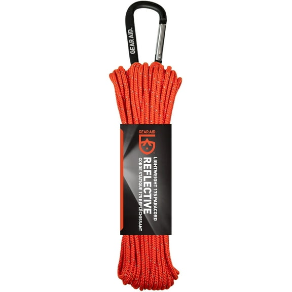 Gear Aid 100 ft. Light-Duty 175 Paracord - Orange Reflective