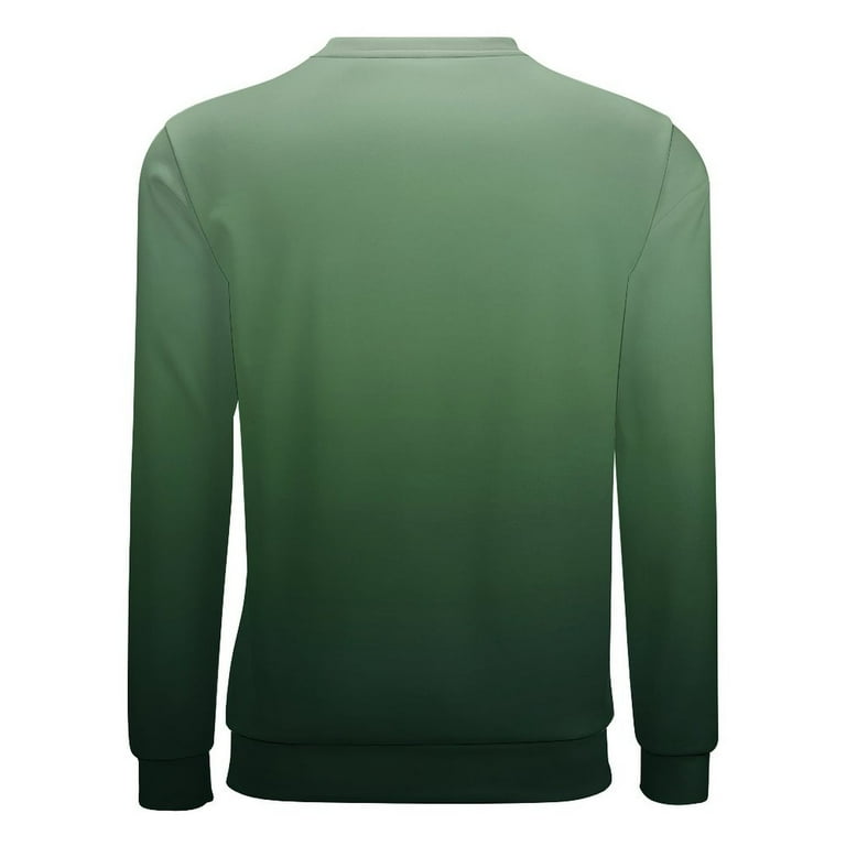 DNAGSB Moss Green to Hunter Green 43 Men s Sweatshirt Loose Fitting Sweatshirt Long Sleeve Crewneck Pullover for Men Walmart