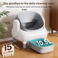 thumbnail image 2 of Open-Top Self-Cleaning Cat Litter Box Smart Automatic with APP Control,Safety Sensors, Health Monitoring, 2 of 9