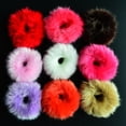 thumbnail image 4 of MasteelfCA 10 Pcs Corde à Cheveux en Fausse Fourrure avec Pompon, Élastiques pour Queue de Cheval (Blanc), 4 of 7