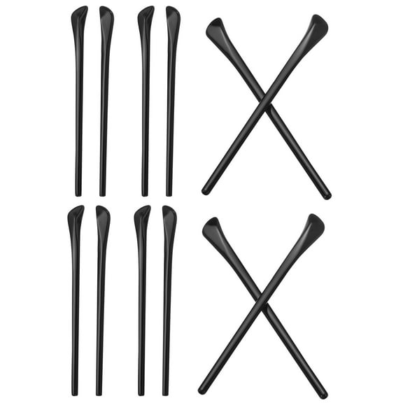 Uxcell Glasses End Tips 6 Pairs Eyeglass Anti Slip Ear Sock Pieces Tube Sleeve Replacement Temple, Black Style 4