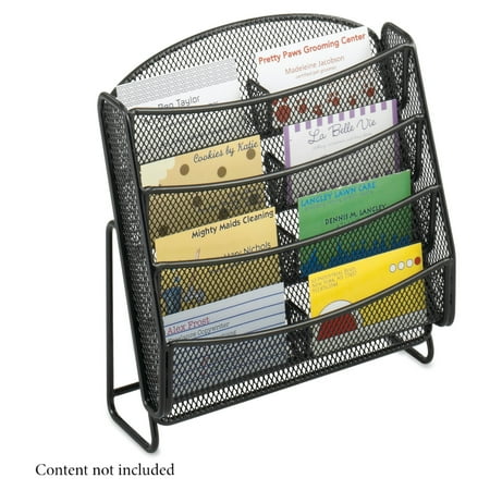 Safco Eight-Pocket Business Card Display, Holds 2 x 3 1/2 Cards, Black
