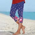 thumbnail image 1 of MKLEKYY Leggings deportivos para mujer Pantalones casuales cómodos para mujer con ribete de encaje para relajarse en casa Capris versátiles para combinar con camisetas para usar en primavera y verano, 1 of 4