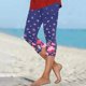 thumbnail image 1 of MKLEKYY Leggings deportivos para mujer Pantalones casuales cómodos para mujer con ribete de encaje para relajarse en casa Capris versátiles para combinar con camisetas para usar en primavera y verano, 1 of 4