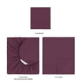 thumbnail image 6 of Mainstays Super Soft Brushed Microfiber Bed Sheet Set, Purple Eggplant, Twin-XL, 3 Piece, 6 of 13