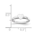 thumbnail image 4 of Diamond2Deal 14K Bague Cœur en Or Blanc pour Bébé Taille 4, 4 of 7