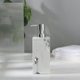 thumbnail image 7 of VINLIFE Soap Dispenser for Kitchen Sink Bathroom Hand Soap Dispenser with Pump Resin White Silver Lotion Soap Dispenser Refillable Shampoo Container - Square,11.8OZ, 7 of 7