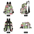 thumbnail image 4 of FORMRS Mini Backpack Purse for Women Travel Daypack Casual Shoulder Bag, Green Abstract Geometric, 4 of 7