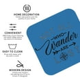thumbnail image 4 of Balery 6 Pcs Not All Who Wander Designleather Coasters Set, Drink Table Cup Coasters For Living Room Kitchen Coffee Decor, 4 of 9