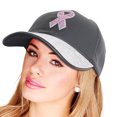 thumbnail image 3 of Rhinestone Cancer Ribbon Hat, 3 of 4