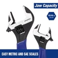 thumbnail image 3 of Llave ajustable WORKPRO de 15 cm con mordaza ancha de acero Cr-V, 3 of 7