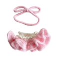 thumbnail image 2 of Muñeco de Peluche, Vestido Tejido, Accesorios para Fotos DIY, Disfraces de Juego de Imitación con Diadema, Haz Tus Propias Muñecas para Muñecas de 6,6 Rosa, 2 of 8