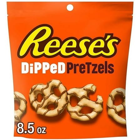 REESE'S Milk Chocolate Peanut Butter Candy Dipped Pretzels Bag, 8.5 oz ( Pack of 3 )