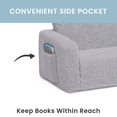 thumbnail image 4 of Sofá convertible Delta Children Cozee Flip-Out Sherpa Grey, 4 of 6