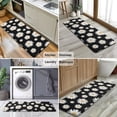 thumbnail image 6 of Black Daisy Flower Golden Centers Pattern Kitchen Rug Mat,Kitchen Runner Rugs Non Skid Washable,Decorative Kitchen Floor Mats for Kitchen,Sink,Laundry,17"x47.2", 6 of 7