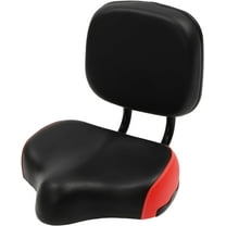 Bike Seat with Backrest, Bicycle Seat Oversized Comfort Bike Seat for Women Men Leather Bike Saddle Extra Wide Seats for Electric Bike, Mountain Bike, Cruiser Bike