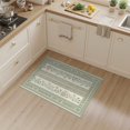 thumbnail image 2 of ODIKA 3'x5' Washable Accent Rug Grey Boho Vintage Botanical Stripe Sage Woodland Beige Greenish for Bedside, Nursery Room, Pet Friendly & Non-Shedding, 2 of 7