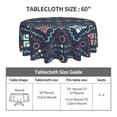 thumbnail image 5 of YFYANG 60 inch Round Table Cloth, Reusable Polyester Blue Vintage Print Texture Table Cover for Indoor Outdoor Kitchen Restaurant Table Decoration Tablecloths, 5 of 8