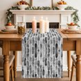 thumbnail image 2 of Table Runners 70 Inches Long Dress Scarves, Grey Black Farmhouse Coffee/Dining/Kitchen Table Decor, Holiday Table Runner, Ink Painting Modern Abstract Art 13x70 Inch, 2 of 9