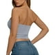 thumbnail image 5 of Blusa informal de verano sin tirantes de color liso para mujer, 2 piezas, de poliéster, 5 of 6