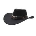 thumbnail image 4 of Hauaitttt Men's Western Cowboy Style Hat Jazz Style Bowler Hat for Performances Beaded Hat Teal Plain Cowboy Hat Fedora Hats for Men with Size 8 Cowboy Hat Hat Mens Waving Hat Cowboy Hat 7 1/8 Cowboy, 4 of 4