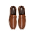 thumbnail image 3 of Zapatos casuales de vestir para hombre Bruno Marc mocasines sin cordones marrones, 3 of 8