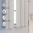 thumbnail image 4 of Chyhomenyc Short Blackout Curtains 30 Inch Length, Rod Pocket Kitchen Curtains for Small Windows, Half Window Tier Curtains for Basement Cabinet Camper RV Bunk, 2 PCS, Each 30Wx30L, Natural, 4 of 8