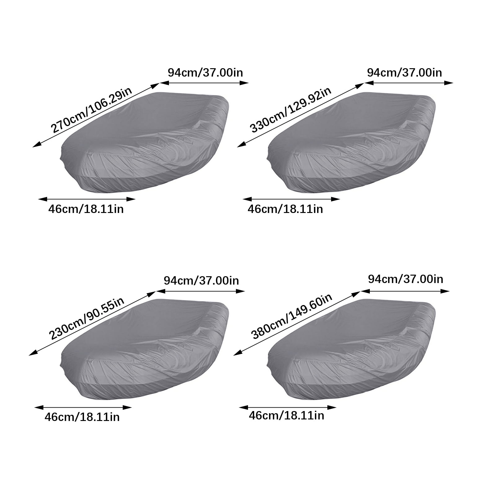 Sloped Profile Cover Multifunction Protective Cover Easy to Use for Inflatable Boats Kayaks Ensures Efficient Water Runoff