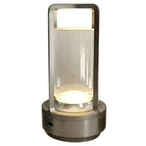2600MAh Rechargeable Led Table Lamp Modern Touch Adjustment Table Lamp for Bedroom Restaurant Decoration Light Silver