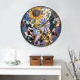 thumbnail image 2 of Yayeee Wall Clock Battery Operated 11.9" Silent Quartz Non-Ticking for Living Room Decor, Purple Flowers, 2 of 8