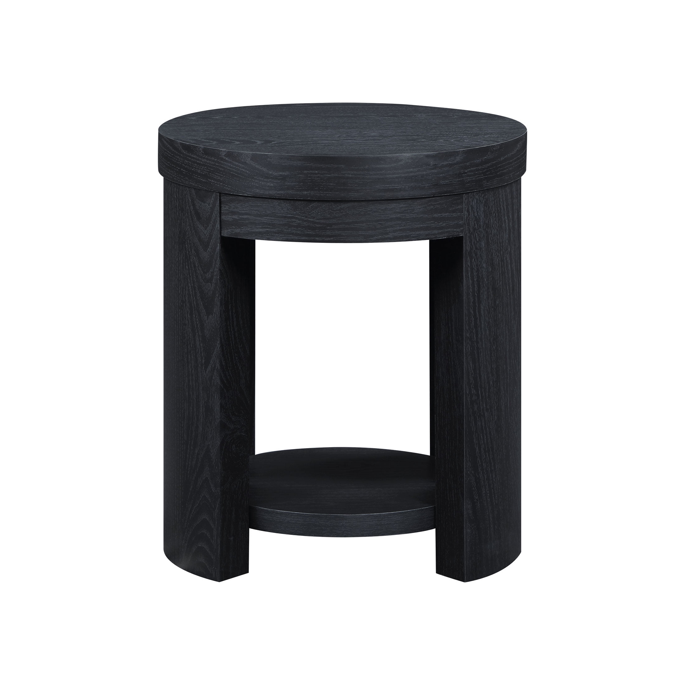 Beautiful Drew Side Table, Rich Black Finish