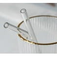 thumbnail image 7 of 12 reusable borosilicate glass straws and brushes, measuring 7 inches x 8 millimeters, including 10 elbows and 2 straw brushes. Reusable straw brushes for juice, coffee, and cocktails, 7 of 7