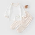 thumbnail image 2 of TOWED22 Two Piece Kids Pajamas Graphic Print Boys Girls Pajama Set Toddler Sleepwear for Fall and Winter Seasons 3 6 9 12 18 24 Months 2 3 4 5 6 7 8 9 Years(Khaki,2-3 Y), 2 of 5