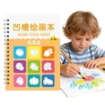 thumbnail image 2 of Grooved Tracing Drawing Notebook, Reusable Vegetable Theme Painting Templates for Art Training, Sketch Book with Guided Tracing Paths, Spiral Notebook for Ages 2-8, By Huiing, 2 of 2