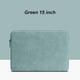 thumbnail image 1 of Funda para computadora portátil, cuero, impermeable, bolsa para computadora portátil, cremallera, funda para computadora a prueba de golpes, verde, 15 pulgadas Vogacara EL002886-14, 1 of 2