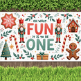 thumbnail image 2 of Nutcracker Design First Birthday Banner Christmas Candy Cane Decorative Gingerbread Holiday for Baby Party Celebration Winter Holiday Event, 2 of 8