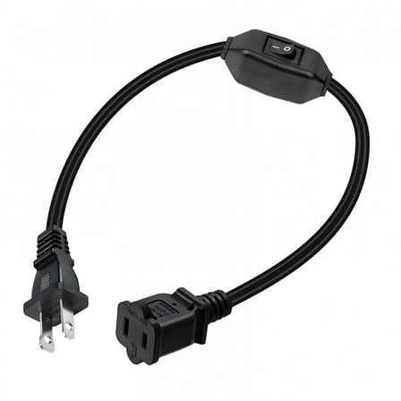 FACEGA Extension Cord Indoor Lamp Cord with On/Off Switch Short Extension Cord