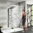 thumbnail image 5 of Brushed Nickel Bathroom Shower Syatem LED Shower Panel Tower With Shower Temperature Screen, 5 of 7