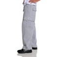 thumbnail image 2 of Pro Club Men's Heavyweight Fleece Cargo Sweatpant, Heather Gray, 4X-Large, 2 of 5