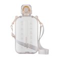 thumbnail image 2 of Botella de agua deportiva con correa, elegante y de gran capacidad para gimnasio, viajes y fitness. Blanco, 2 of 8