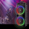 thumbnail image 4 of golytefs Bluetooth-compatible Speaker Loud Boombox with Double Subwoofer Deep Bass Lights, 4 of 9