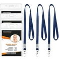 thumbnail image 1 of Durably Lanyards with ID Badges,3pcs Navy blue Name Badge Lanyard for Men or Women for Key , Badge Lanyard with Clip Swivel Hooks Badge Lanyards, name badge, 1 of 7