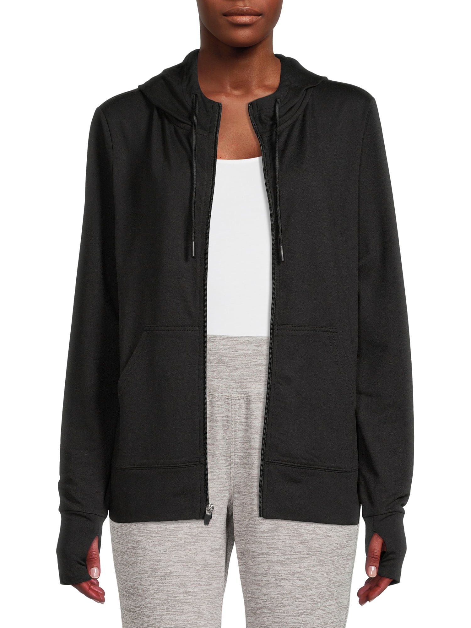 Athletic Works Women's Super Soft Lightweight Zip Up Hoodie Jacket